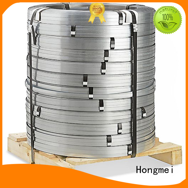 Hongmei packaging plywoods galvanized steel strapping cheapest fatcory price for metal strapping